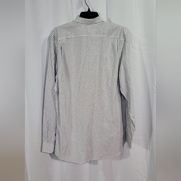 Gap Men's White Checkered Original Fit Button Down Shirt Size Large (16-16 1/2) - Picture 5 of 6